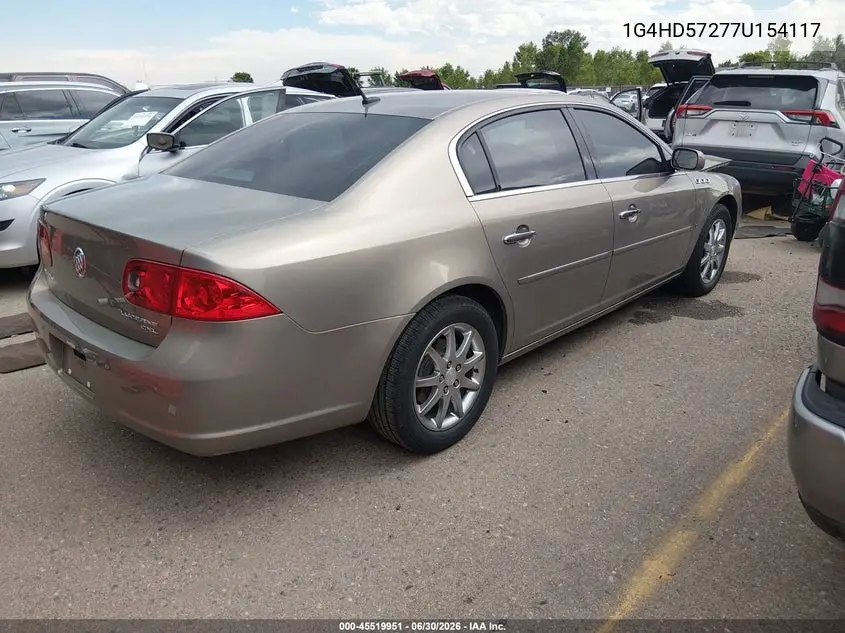 2007 Buick Lucerne Cxl VIN: 1G4HD57277U154117 Lot: 45519951