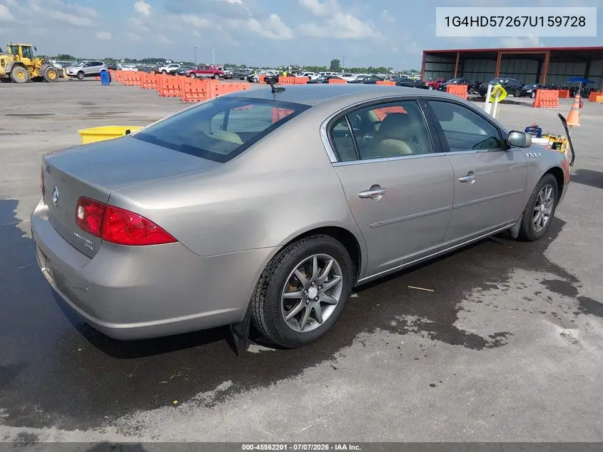 2007 Buick Lucerne Cxl VIN: 1G4HD57267U159728 Lot: 45562201