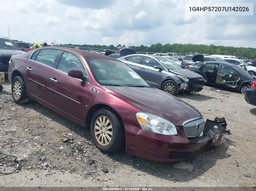 2007 Buick Lucerne Cx VIN: 1G4HP57207U142026 Lot: 45604472