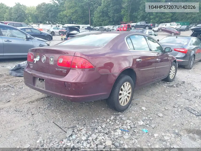 2007 Buick Lucerne Cx VIN: 1G4HP57207U142026 Lot: 45604472