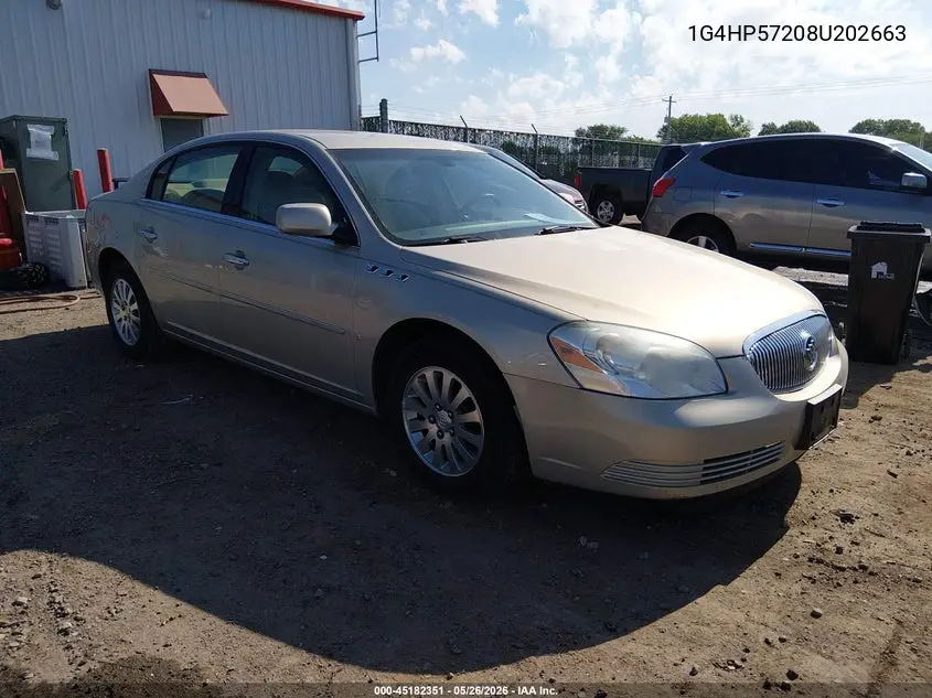 2008 Buick Lucerne Cx VIN: 1G4HP57208U202663 Lot: 45182351