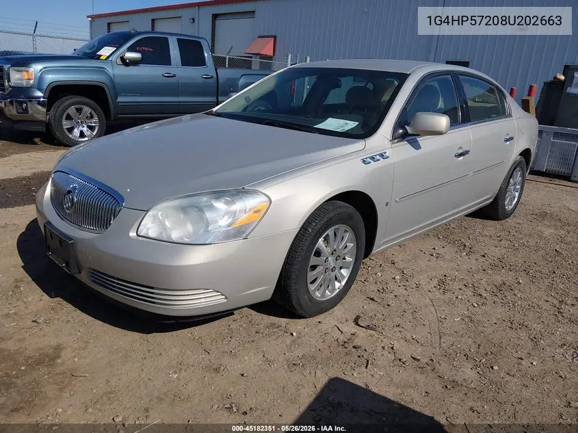 2008 Buick Lucerne Cx VIN: 1G4HP57208U202663 Lot: 45182351