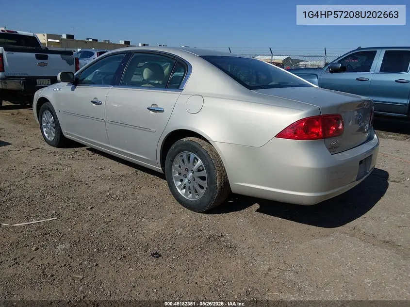 2008 Buick Lucerne Cx VIN: 1G4HP57208U202663 Lot: 45182351
