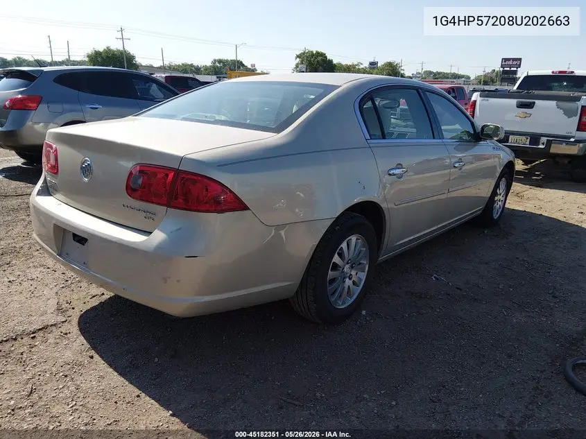 2008 Buick Lucerne Cx VIN: 1G4HP57208U202663 Lot: 45182351