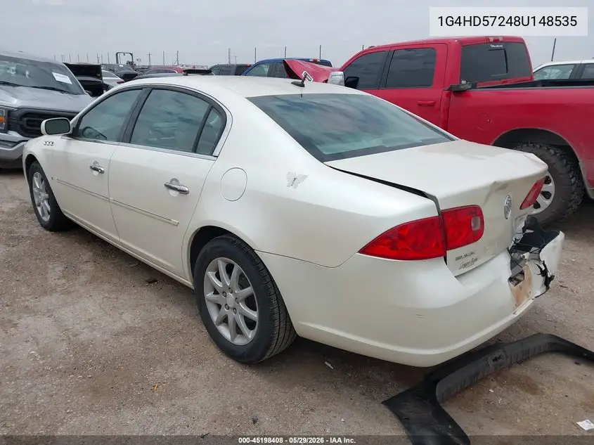 2008 Buick Lucerne Cxl VIN: 1G4HD57248U148535 Lot: 45198408