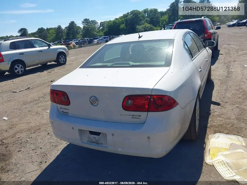 2008 Buick Lucerne Cxl VIN: 1G4HD57288U121368 Lot: 45322017