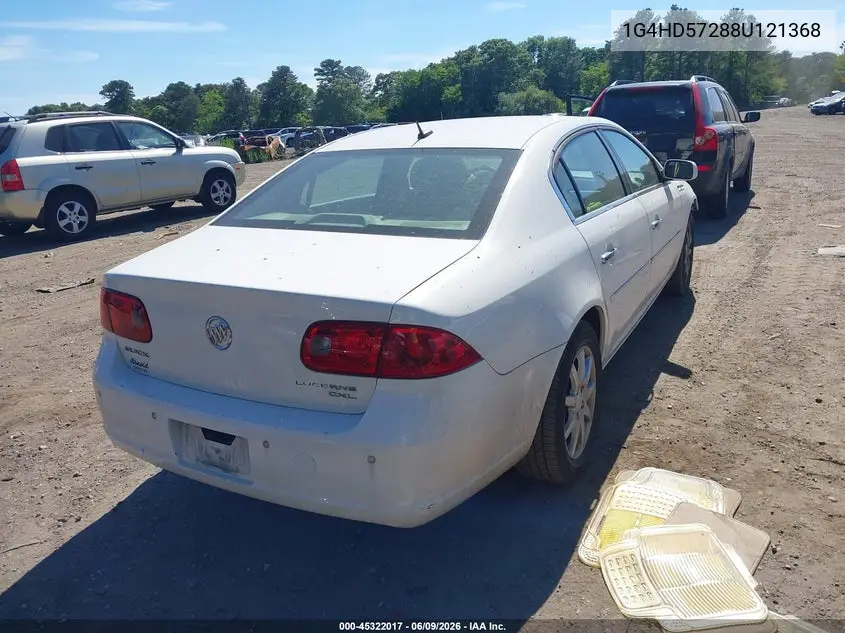 2008 Buick Lucerne Cxl VIN: 1G4HD57288U121368 Lot: 45322017
