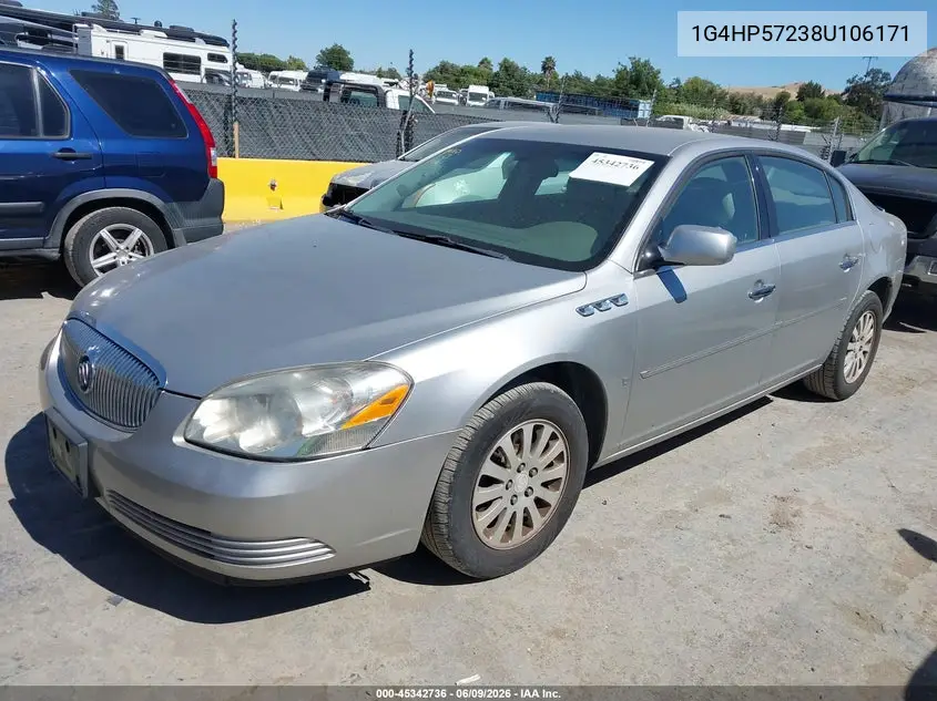 2008 Buick Lucerne Cx VIN: 1G4HP57238U106171 Lot: 45342736