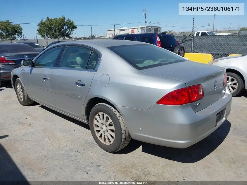 2008 Buick Lucerne Cx VIN: 1G4HP57238U106171 Lot: 45342736