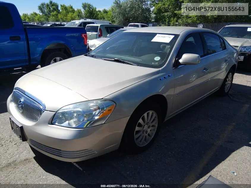 2008 Buick Lucerne Cx VIN: 1G4HP572X8U155643 Lot: 45360771