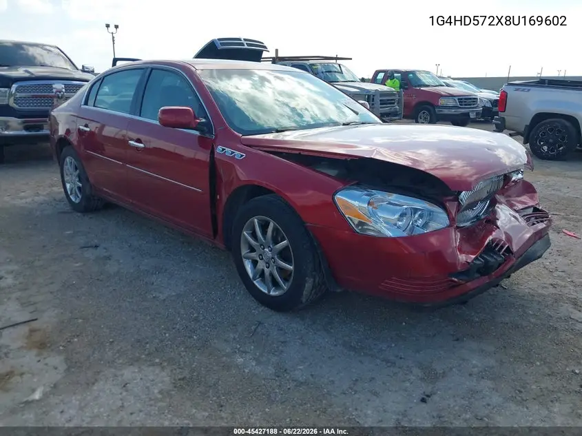 2008 Buick Lucerne Cxl VIN: 1G4HD572X8U169602 Lot: 45427188