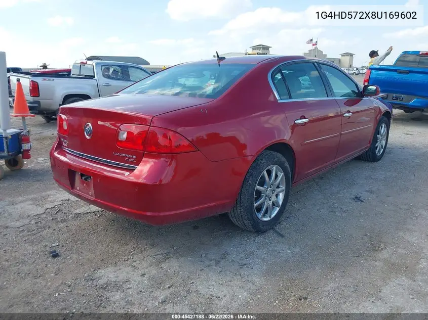 2008 Buick Lucerne Cxl VIN: 1G4HD572X8U169602 Lot: 45427188