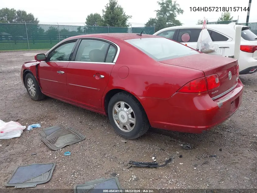 2008 Buick Lucerne Cxl VIN: 1G4HD57218U157144 Lot: 45434133