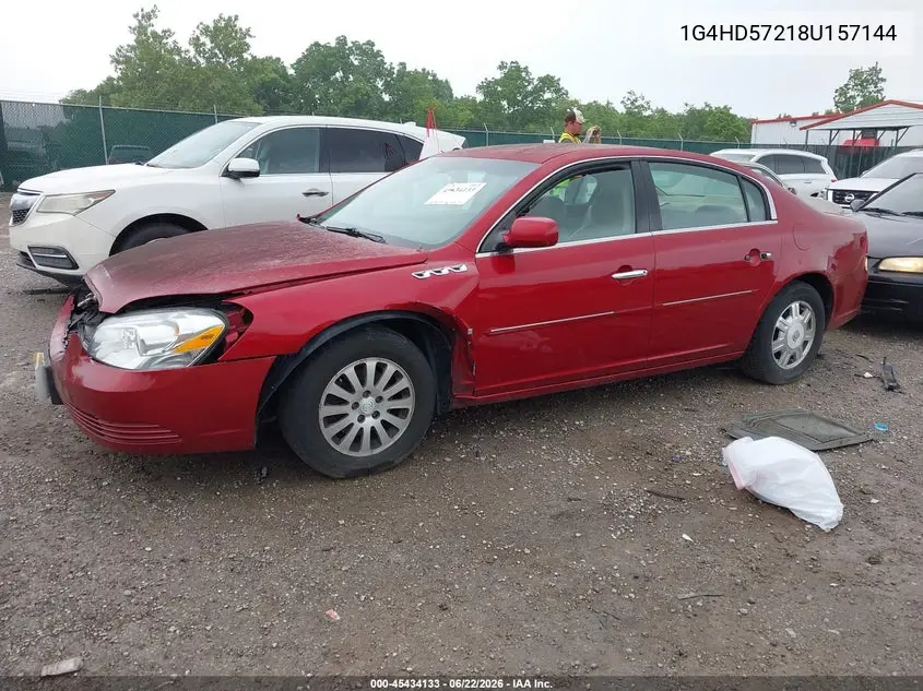 2008 Buick Lucerne Cxl VIN: 1G4HD57218U157144 Lot: 45434133