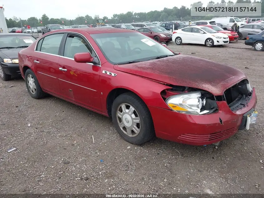 2008 Buick Lucerne Cxl VIN: 1G4HD57218U157144 Lot: 45434133