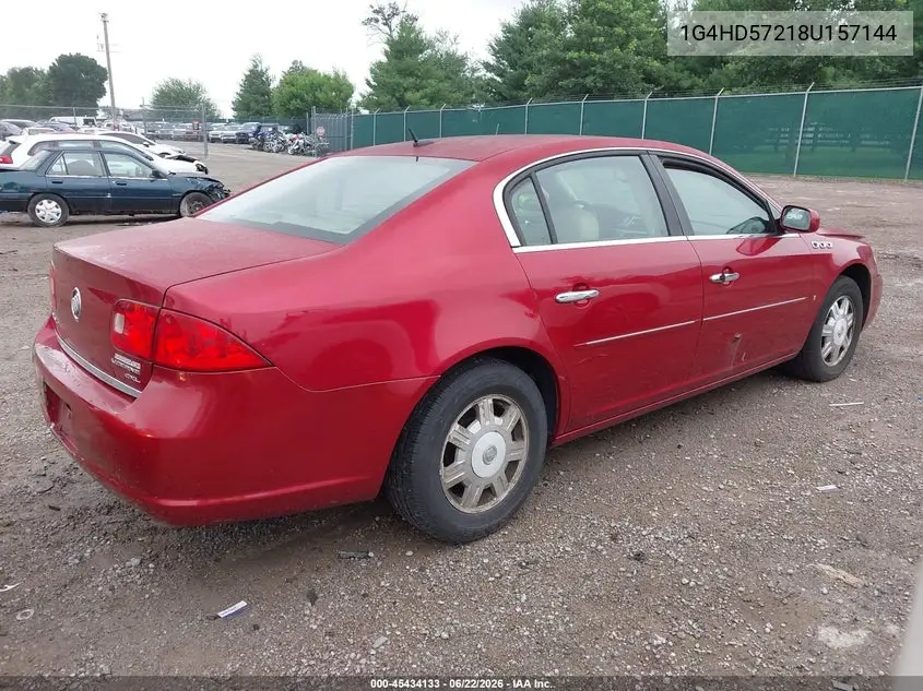 2008 Buick Lucerne Cxl VIN: 1G4HD57218U157144 Lot: 45434133