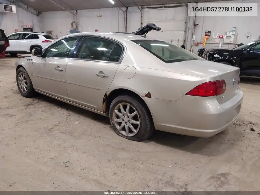 2008 Buick Lucerne Cxl VIN: 1G4HD57278U100138 Lot: 45435937