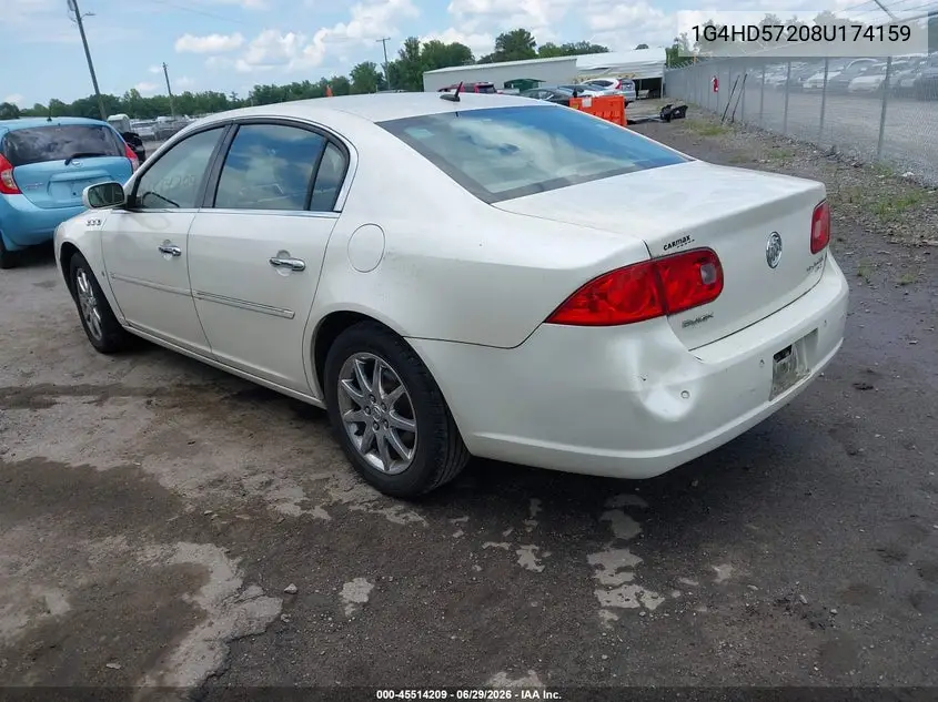 2008 Buick Lucerne Cxl VIN: 1G4HD57208U174159 Lot: 45514209