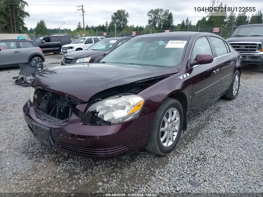 2008 Buick Lucerne Cxl VIN: 1G4HD57218U122555 Lot: 45530326