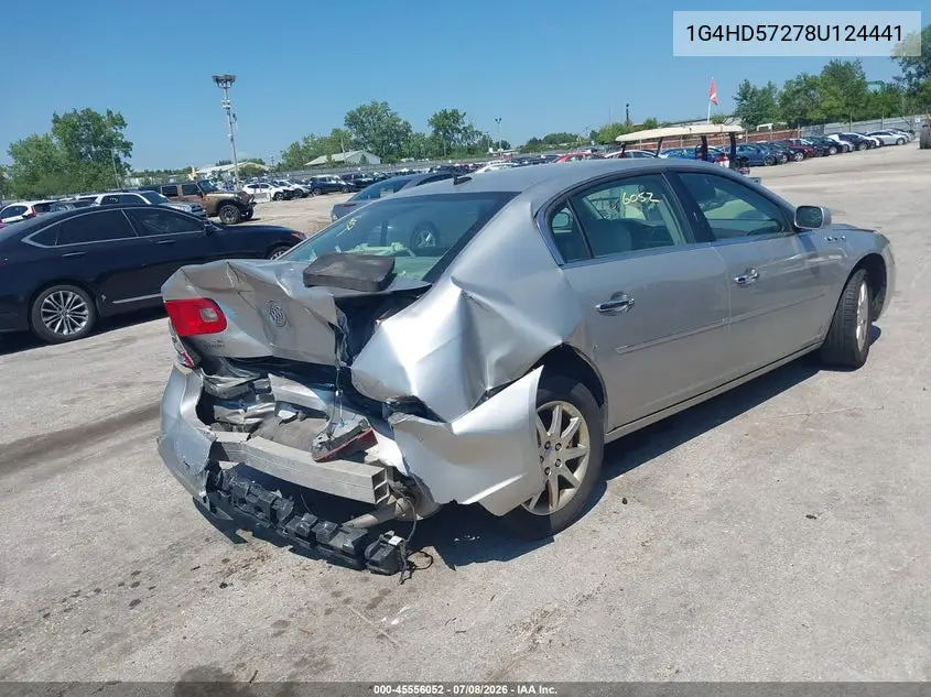 2008 Buick Lucerne Cxl VIN: 1G4HD57278U124441 Lot: 45556052
