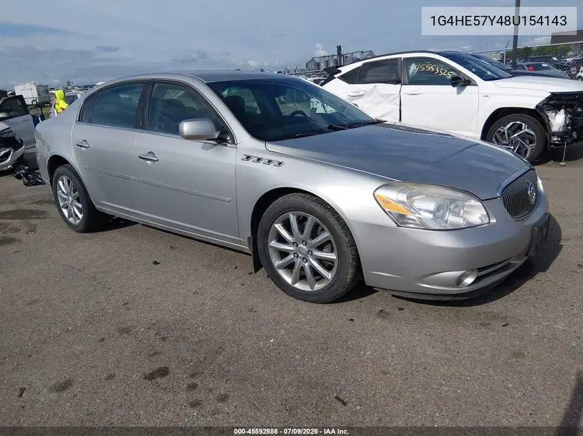 2008 Buick Lucerne Cxs VIN: 1G4HE57Y48U154143 Lot: 45592886
