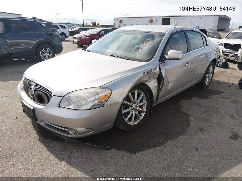 2008 Buick Lucerne Cxs VIN: 1G4HE57Y48U154143 Lot: 45592886