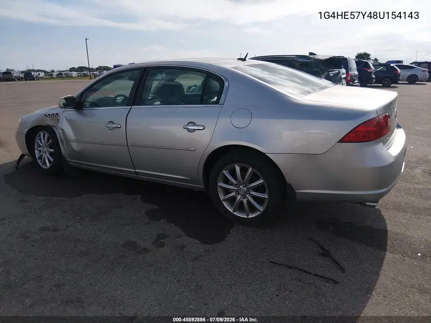 2008 Buick Lucerne Cxs VIN: 1G4HE57Y48U154143 Lot: 45592886