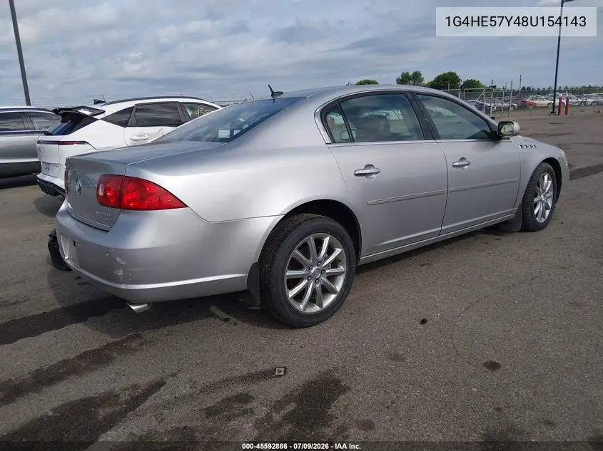 2008 Buick Lucerne Cxs VIN: 1G4HE57Y48U154143 Lot: 45592886