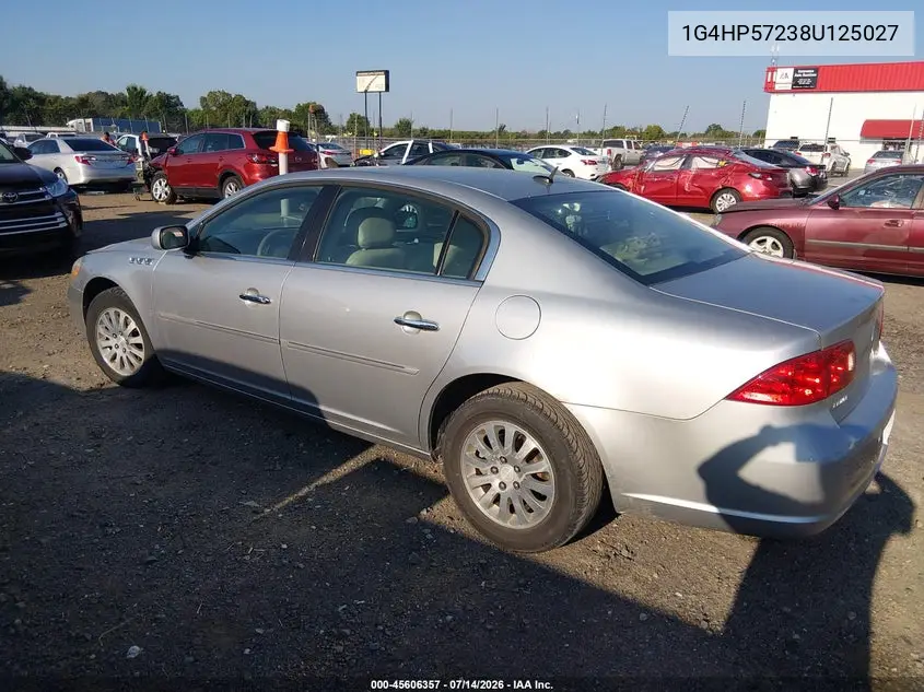2008 Buick Lucerne Cx VIN: 1G4HP57238U125027 Lot: 45606357