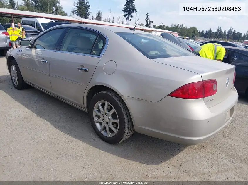2008 Buick Lucerne Cxl VIN: 1G4HD57258U208483 Lot: 45616620