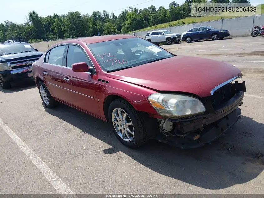 2008 Buick Lucerne Cxl VIN: 1G4HD57218U206438 Lot: 45640178
