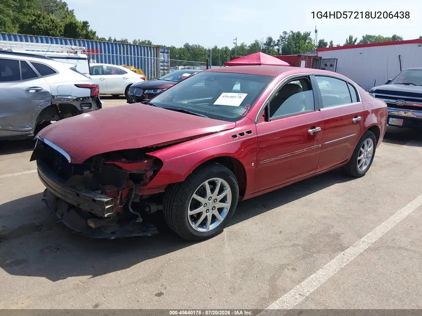 2008 Buick Lucerne Cxl VIN: 1G4HD57218U206438 Lot: 45640178