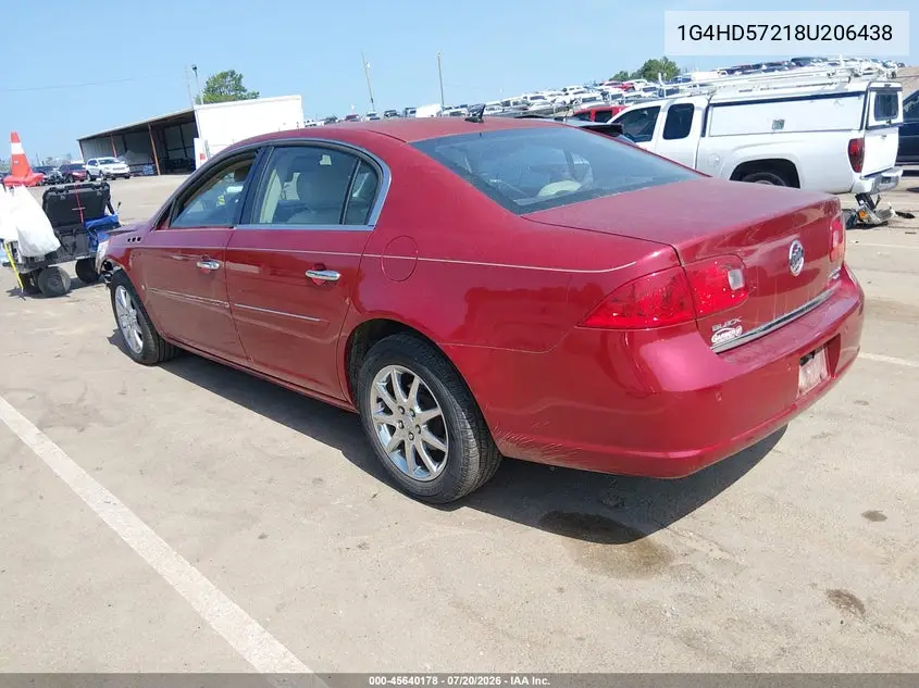 2008 Buick Lucerne Cxl VIN: 1G4HD57218U206438 Lot: 45640178