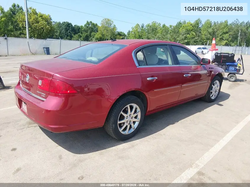 2008 Buick Lucerne Cxl VIN: 1G4HD57218U206438 Lot: 45640178