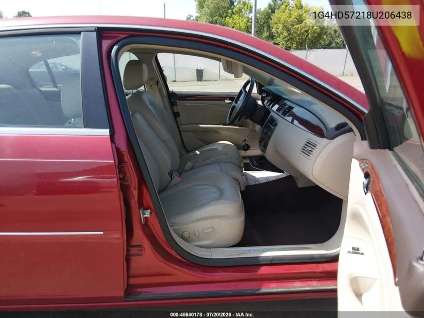 2008 Buick Lucerne Cxl VIN: 1G4HD57218U206438 Lot: 45640178