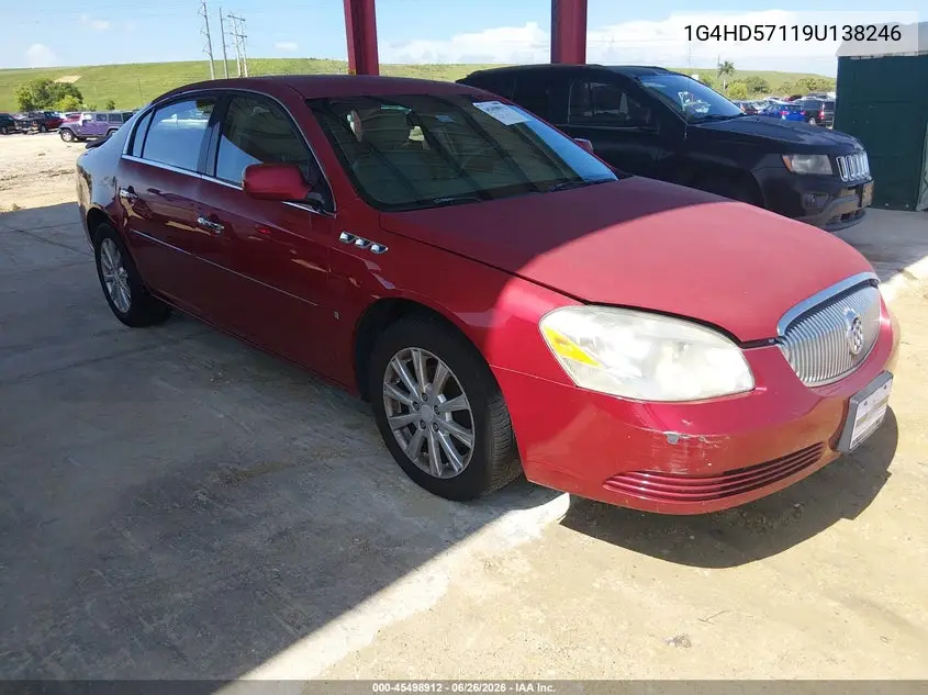 2009 Buick Lucerne Cxl VIN: 1G4HD57119U138246 Lot: 45498912