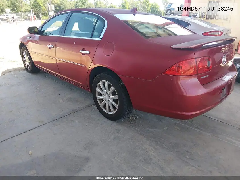 2009 Buick Lucerne Cxl VIN: 1G4HD57119U138246 Lot: 45498912