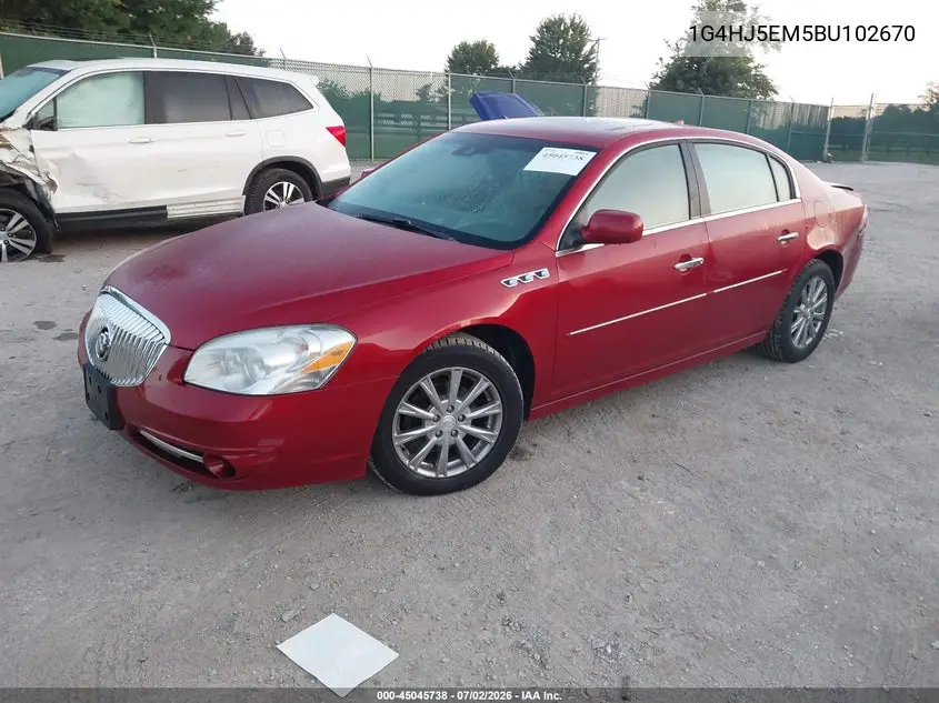 2011 Buick Lucerne Cxl Premium VIN: 1G4HJ5EM5BU102670 Lot: 45045738
