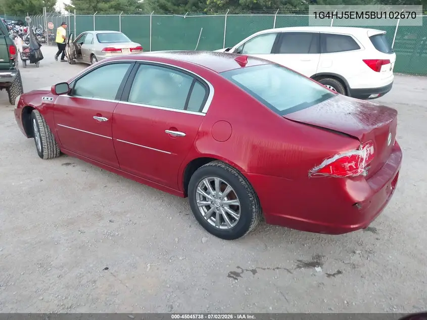 2011 Buick Lucerne Cxl Premium VIN: 1G4HJ5EM5BU102670 Lot: 45045738