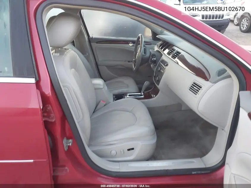 2011 Buick Lucerne Cxl Premium VIN: 1G4HJ5EM5BU102670 Lot: 45045738