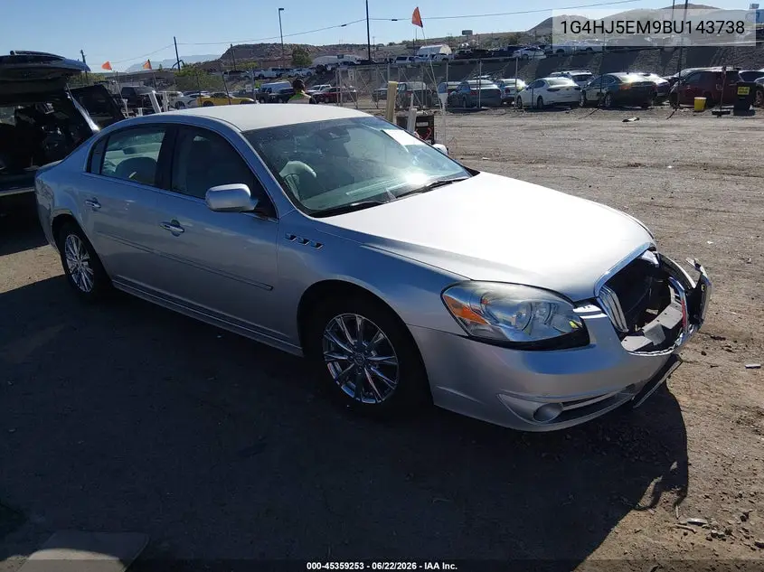 2011 Buick Lucerne Cxl Premium VIN: 1G4HJ5EM9BU143738 Lot: 45359253
