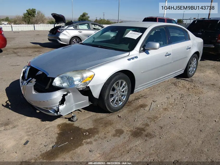 2011 Buick Lucerne Cxl Premium VIN: 1G4HJ5EM9BU143738 Lot: 45359253