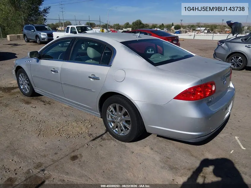 2011 Buick Lucerne Cxl Premium VIN: 1G4HJ5EM9BU143738 Lot: 45359253