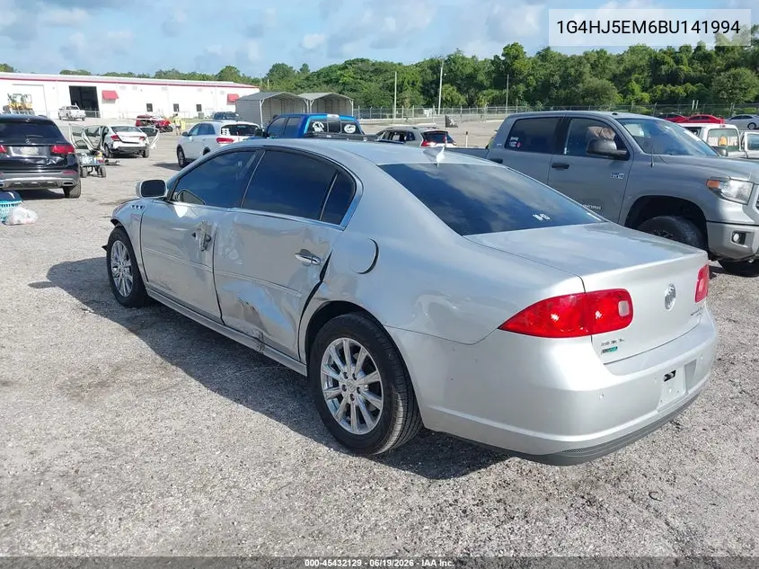 2011 Buick Lucerne Cxl Premium VIN: 1G4HJ5EM6BU141994 Lot: 45432129