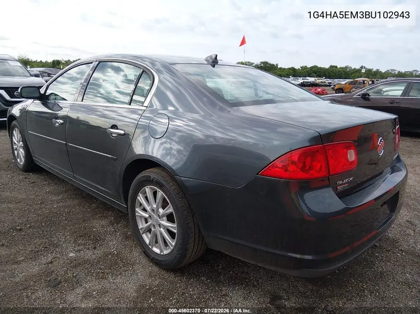2011 Buick Lucerne Cx VIN: 1G4HA5EM3BU102943 Lot: 45602370