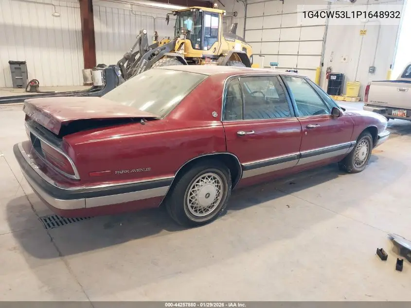 1993 Buick Park Avenue VIN: 1G4CW53L1P1648932 Lot: 44257880