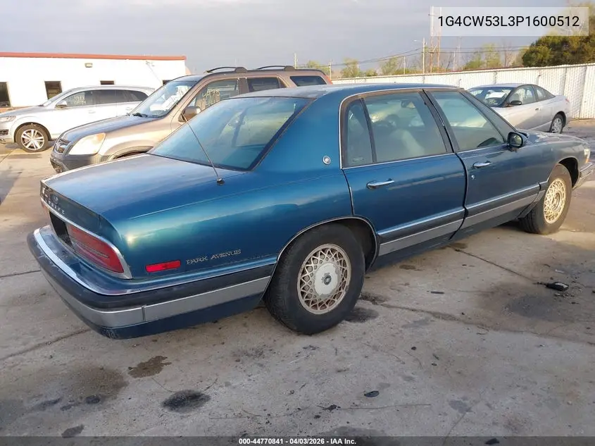1993 Buick Park Avenue VIN: 1G4CW53L3P1600512 Lot: 44770841