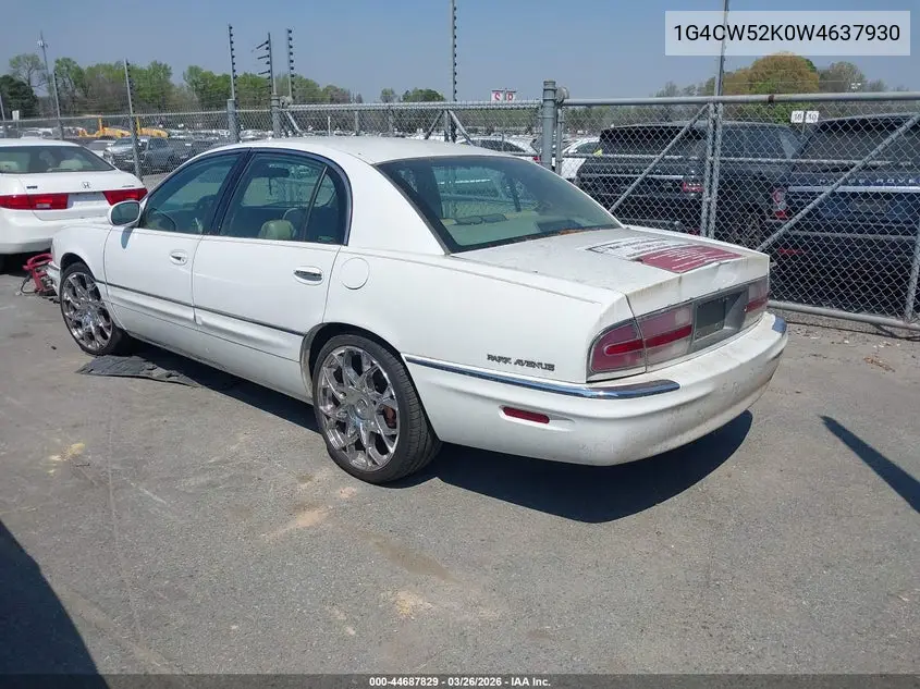 1998 Buick Park Avenue VIN: 1G4CW52K0W4637930 Lot: 44687829