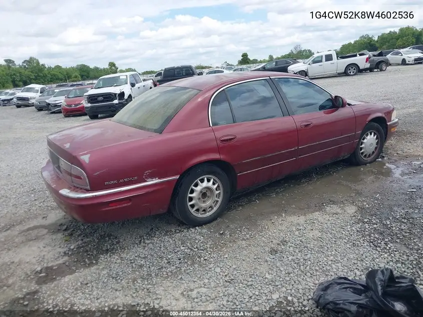 1998 Buick Park Avenue VIN: 1G4CW52K8W4602536 Lot: 45012354