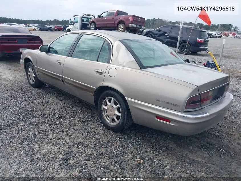 2000 Buick Park Avenue VIN: 1G4CW54K1Y4296618 Lot: 44492730